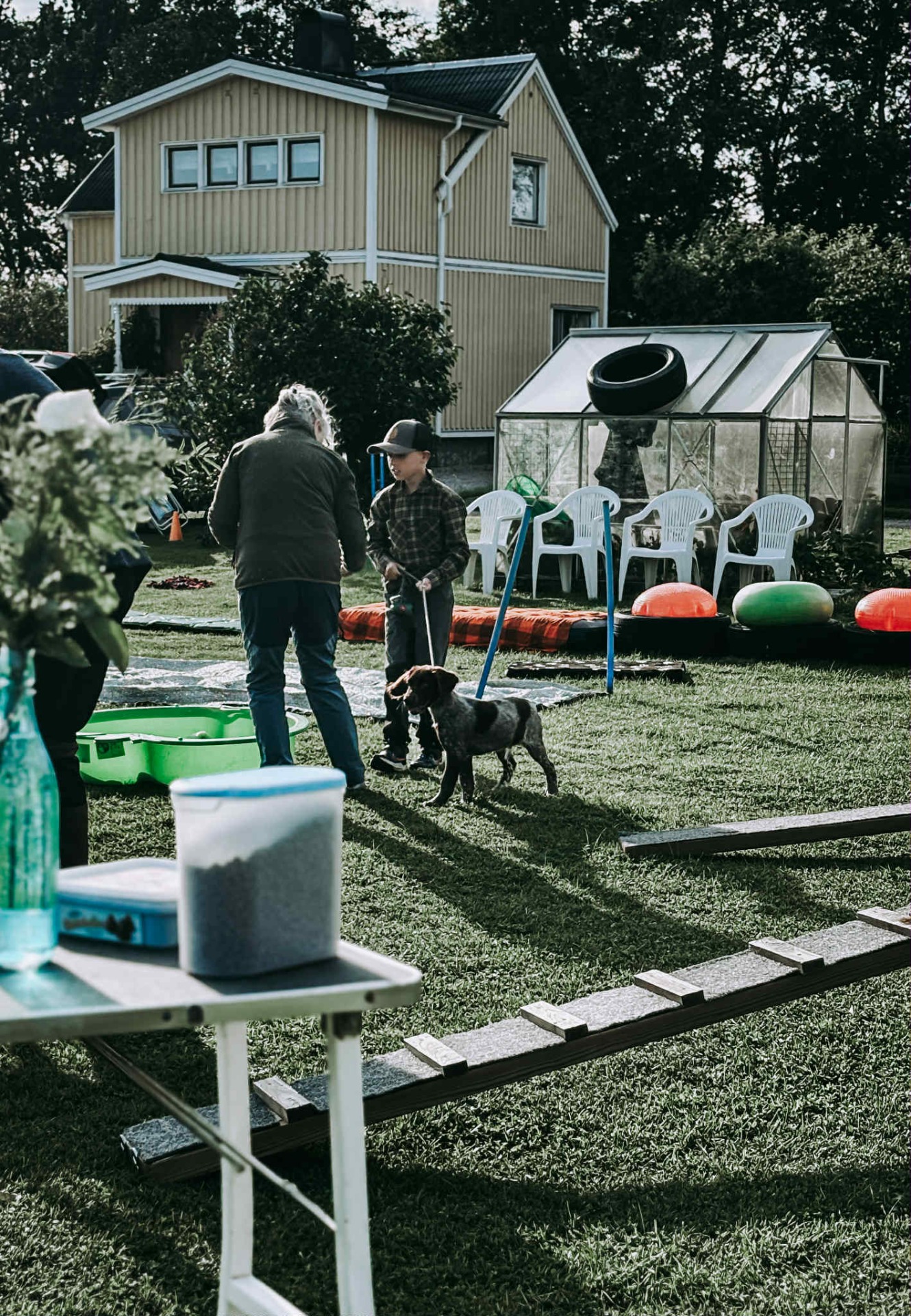 Hundföraren med sin farmor 